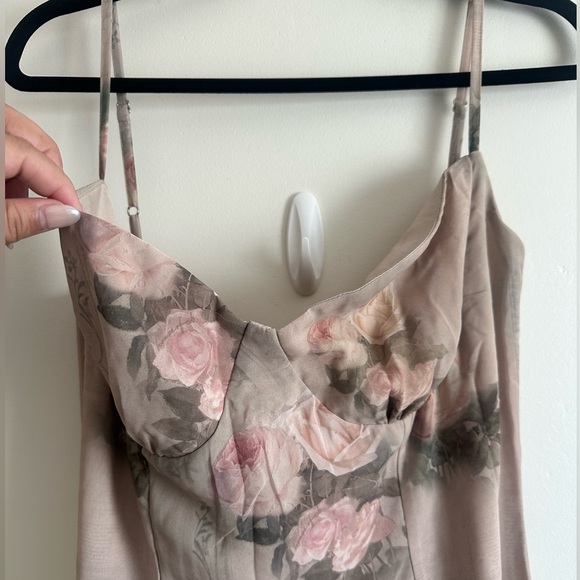 NWT House Of CB CHRISTIANA VINTAGE FLORAL MINI Romantic Dress Size L+ P - Picture 4 of 9